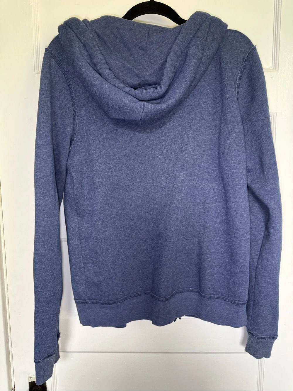 Hollister Co. Y2K Men’s Navy Blue Full-Zip Hoodie w/Drawstrings & Seagull Logo S
